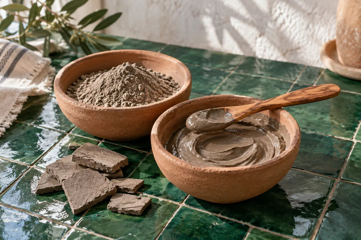 Cosmétiques naturels marocains : ghassoul, argan, savon noir